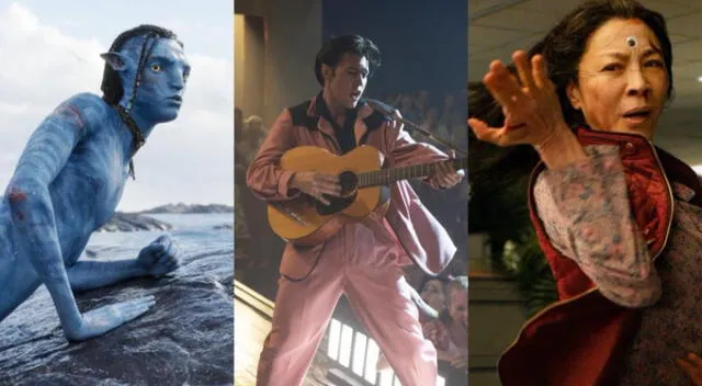 "Avatar 2", "Elvis" y "Todo en todas partes al mismo tiempo" están entre las cintas favoritas de la noche. Foto: composición GLR   