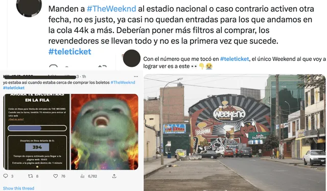 The Weeknd agotó sus entradas en la primera fecha de preventa. Foto: Twitter   