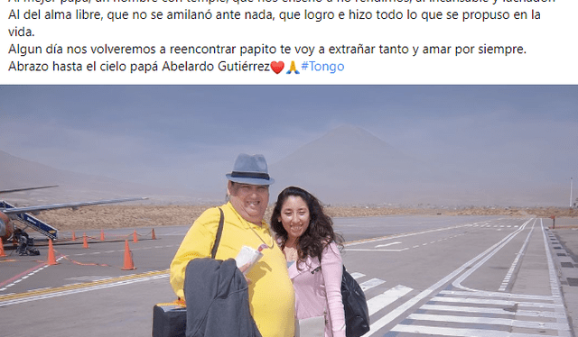  Tongo: hija del cantante le dedica mensaje en redes. Foto: Facebook