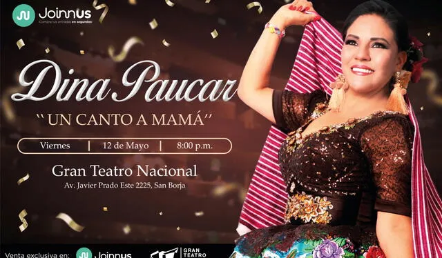 Dina Paucar cantará junto a su hija Killay en el Gran Teatro Nacional. Foto: Difusión   
