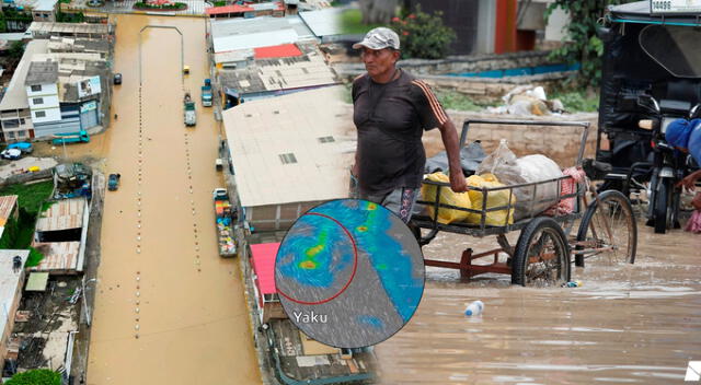  Lluvias e inundaciones es lo que va dejando el&nbsp;ciclón Yaku&nbsp;mientras se desplaza por el mar peruano hasta encontrarse con el&nbsp;anticiclón del Pacífico sur. Foto: La República.    
