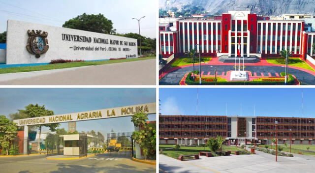  La Universidad Nacional Mayor de San Marcos y Universidad Nacional de Ingeniería lideran el ranking de la Sunedu. Foto: composición LR   