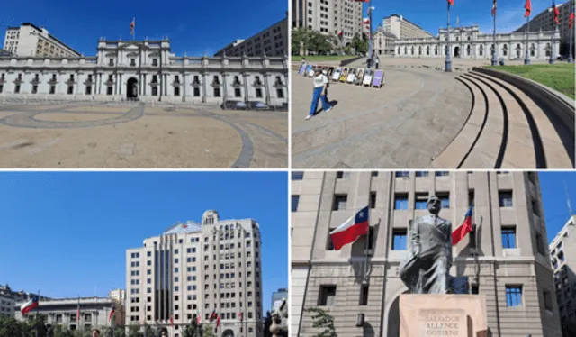 En la plaza de la Justicia se encuentra el Palacio de la Moneda, la cual es sede de la Presidencia de Chile. Foto: composición LR/La República/Francisco Claros   