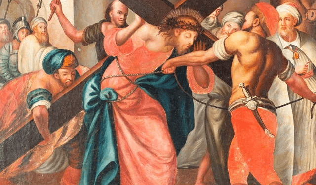  Segunda estación: Jesús carga con la cruz. Foto: Duomo di S. Biaggio   