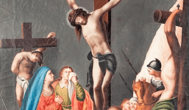 Duodécima estación: Jesús muere en la cruz. Foto: Duomo di S. Biaggio   