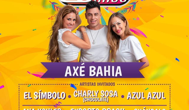 Artistas invitados al show de Axé Bahía. Foto: Instagram 