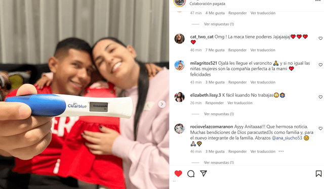  Ana Siucho anuncia que serán padres por segunda vez con Edison Flores. Foto: captura/Instagram   