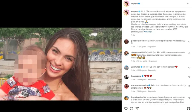  Natalie Vértiz saludó a su hijo por su cumpleaños. Foto: Instagram   