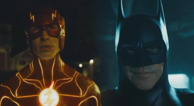  Ezra Miller como Flash y Michael Keaton como Batman. Foto: composición LR/Warner Bros   