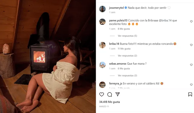  Jossmery Toledo desactiva comentarios en Instagram. Foto: Instagram/Jossmery Toledo    
