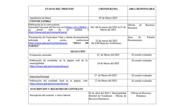  Convocatoria. Foto: Municipalidad de Yanahuara<br>   