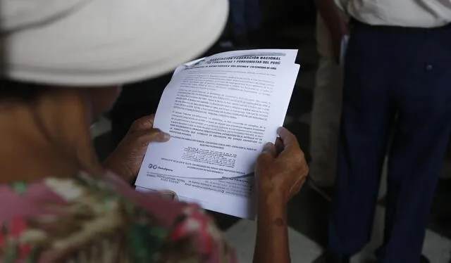 Fonavistas se congregaron en inmediaciones de la Plaza San Martin para protestar contra fallo del TC. Foto: Marco Cotrina/La República   