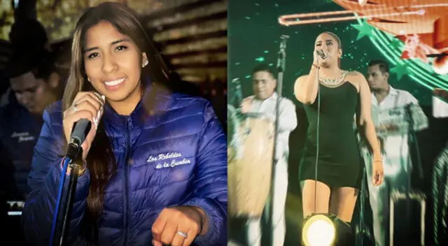   Azucena Calvay surprised by announcing her departure from Los Rebeldes de la Cumbia.  Photo: composition LR/Instagram   