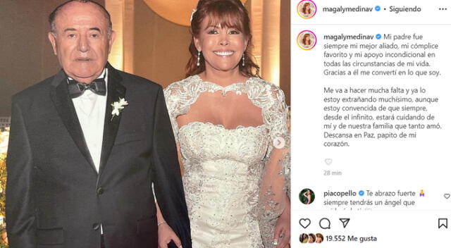  Magaly Medina: fallece Luis Medina, padre de la presentadora Foto: Instagram 