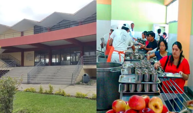 El comedor de Ciudad Universitaria tiene un piso más que el de Cangallo. Foto: composición LR/Wikimedia Commons/OGBU   