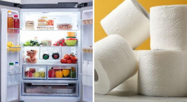 El papel higiénico ayudará a que tu refrigeradora tenga mejor olor. Foto: composición LR 