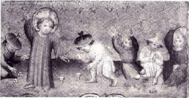 El historiador romano Marco Porcio Catón ilustró un niño con un trompo en 1250 a.C. Foto: Mathías Espinoza    
