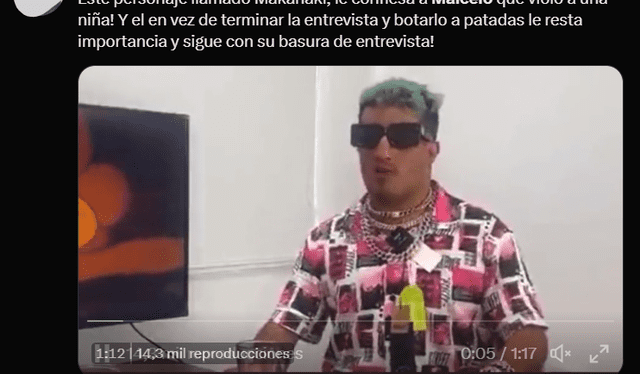 Influencer Makanaky confiesa haber violado a una joven cuando era menor de edad. Foto: Twitter   