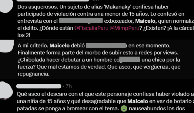  Usuarios expresan su indignación antes caso Makanaky. Foto: Twitter    