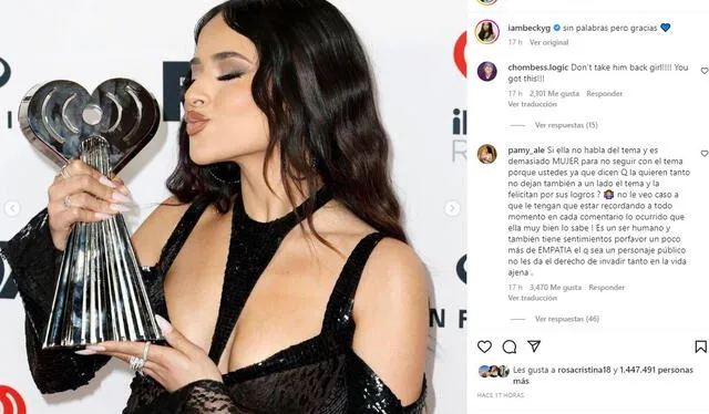 Becky G se luce sin su anillo de compromiso tras revelación de su novio. Foto: Instagram Becky G.   