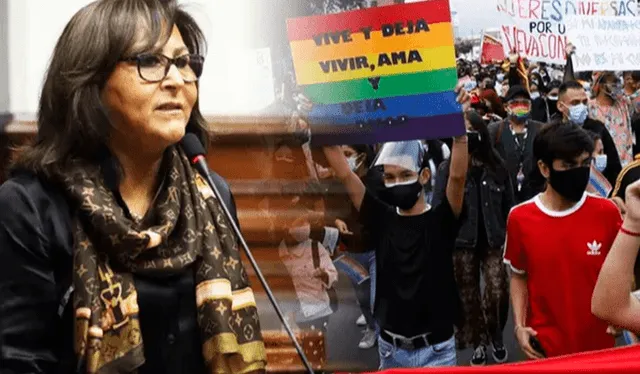 Milagros Jáuregui es la autora de los tres proyectos de ley que vulnerarían los derechos de mujeres y ciudadanos de la comunidad LGTBIQ+. Foto: composición LR/Congreso/La República/archivo   