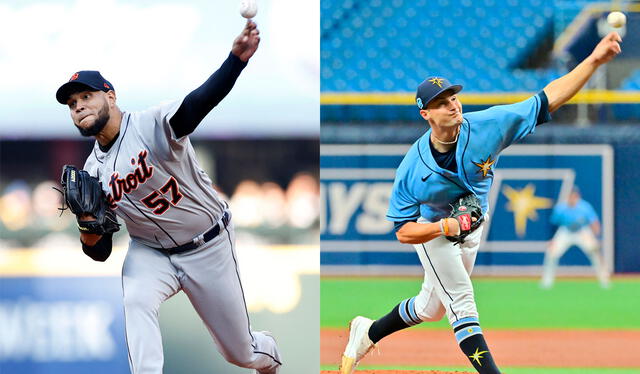 Rodríguez vs. McClanahan es el duelo de pitchers abridores en este juego por el Opening Day. Foto: composición LR / AFP   