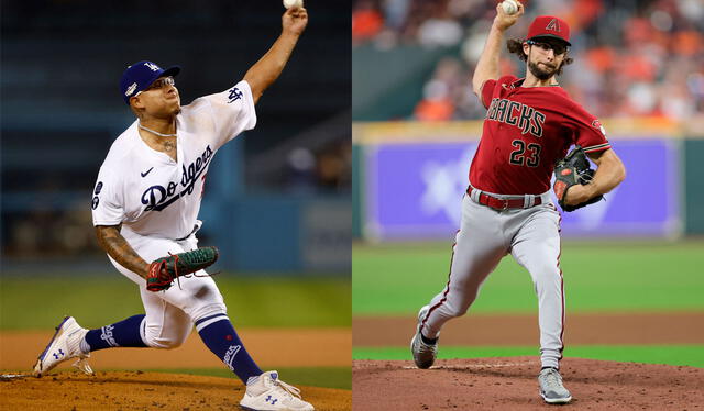 Julio Urías vs. Zac Gallen es el duelo de pitchers abridores en el Dodgers vs. D-backs de HOY, 30 de marzo. Foto: composición LR/AFP   