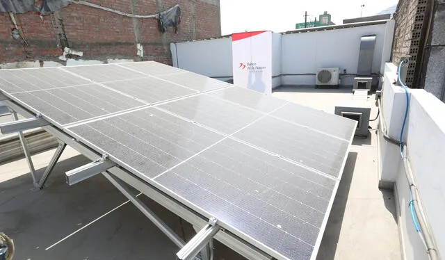  Agencia del BN de San Juan de Lurigancho utiliza paneles solares para generar energía. 