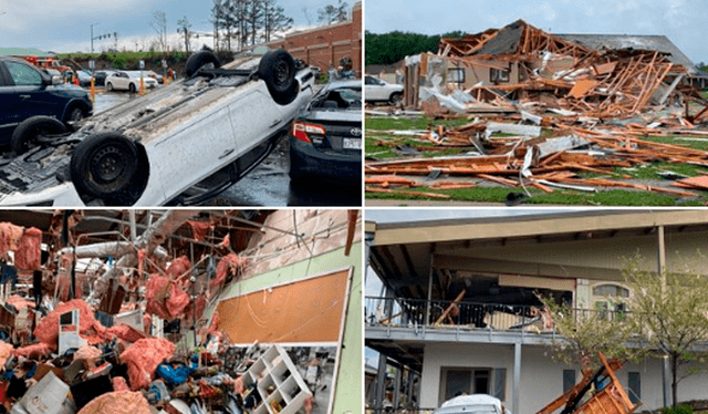  Imágenes del centro de Arkansas, incluidas algunas zonas de Little Rock, luego de que un masivo tornado destruyera la ciudad esta tarde. Foto: captura de Twitter    