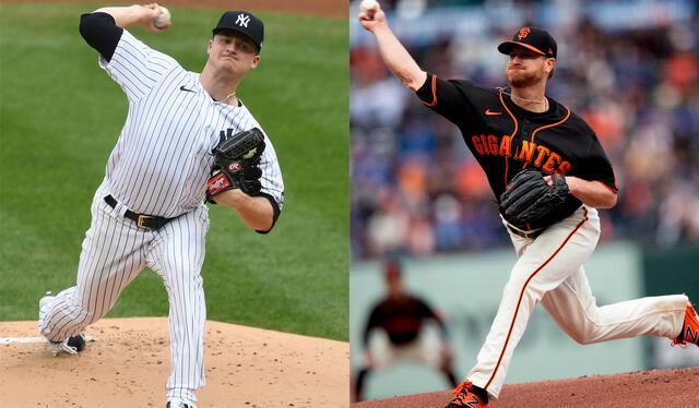 Clarke Schmidt vs. Alex Cobb es el duelo de pitchers abridores en el juego de HOY, 1 de abril. Foto: composición LR/AFP   