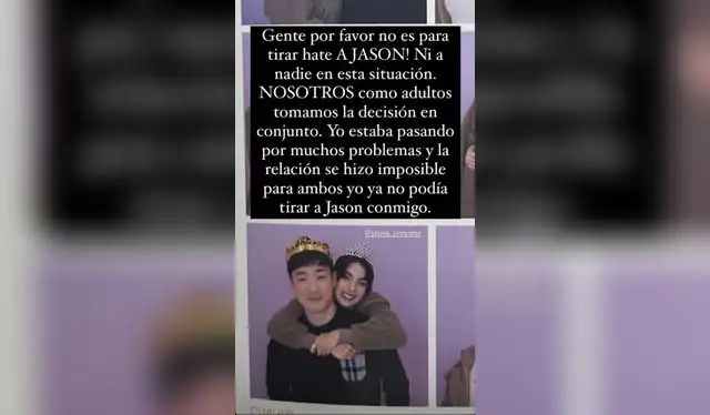 Claudipia pidió a sus seguidores que no tiren 'hate' a Jason. Imagen: captura de Instagram/Claudiapia   