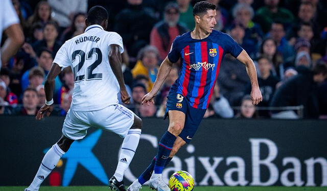  Robert Lewandowski espera ser una de las figuras en el Barcelona vs. Real Madrid. Foto: FC Barcelona   