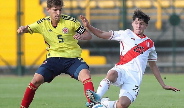 Philipp Eisele debutó en la Sub-17 de Perú en amistoso frente a Colombia en febrero del 2023. Foto: FPF   