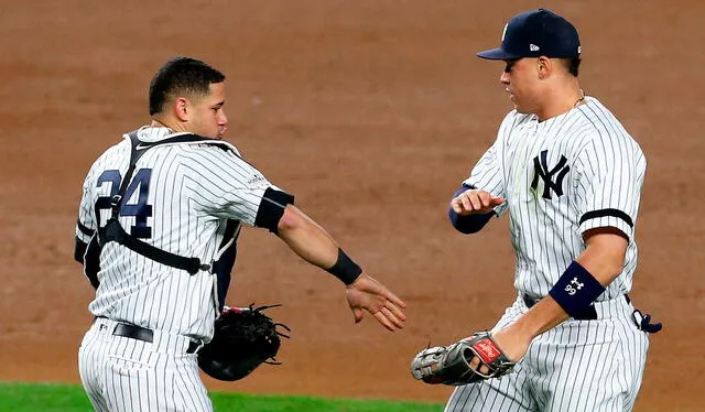 Aaron Judge y Gary Sánchez encabezan el ranking de jugadores de los Yankees que lograron 100 jonrones en menos juegos. Foto: AFP   