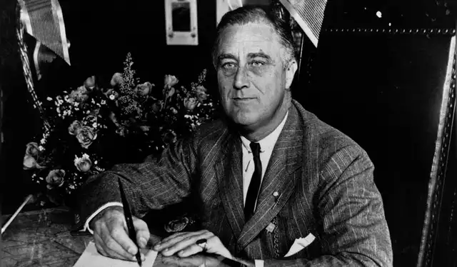  Franklin Delano Roosevelt ejerció como 32.º presidente de Estados Unidos desde 1933 hasta su muerte en 1945. Foto: NPR  