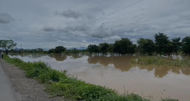 El desborde del río destruyó los campos de cultivo. Foto: captura video/ Roa Quincho/ La República    
