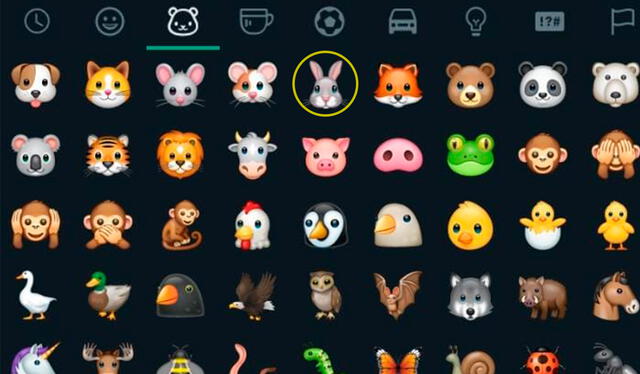 Emojis de WhatsApp. Foto: captura de WhatsApp   