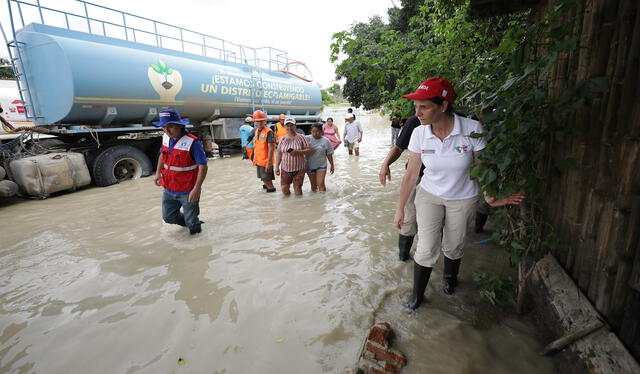  Así se encuentran inundadas las diferentes calles de Piura. Foto: Ministerio de Vivienda    