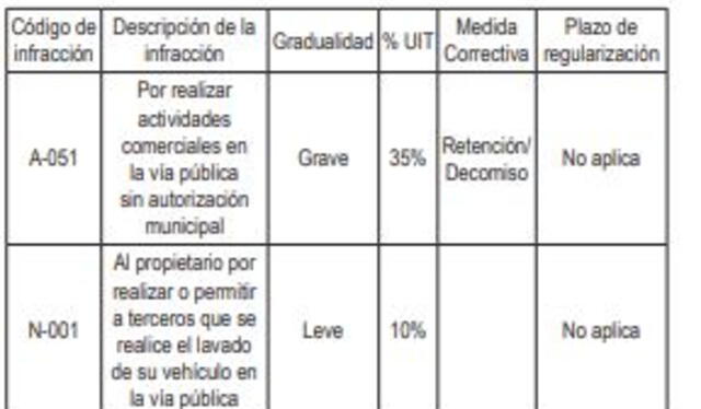 Sanciones impuestas por la Municipalidad de Surco. Foto: Diario El Peruano   