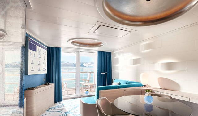 Junior Suite en el crucero Hanseatic Spirit. Foto: Hapag Lloy Cruises   