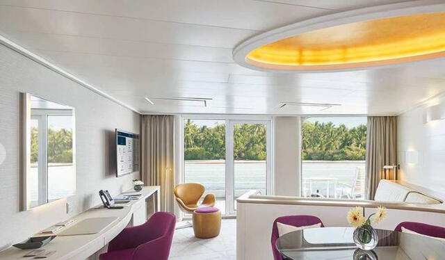 Grand Suite en el crucero Hanseatic Spirit. Foto: Hapag Lloyd Cruises. 