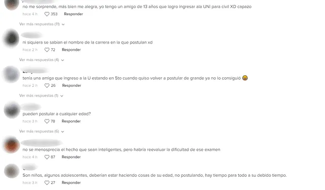  Comentarios de los internautas. Foto: TikTok 