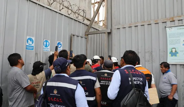 No permitieron el paso a inspectores de Sunafil que acudieron al derrumbe, el 12 de abril. Foto: MTPE   