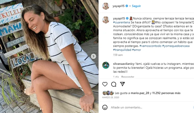 Publicación en Instagram de Yamila Piñero. Foto: captura de Instagram/Yamila Piñero   