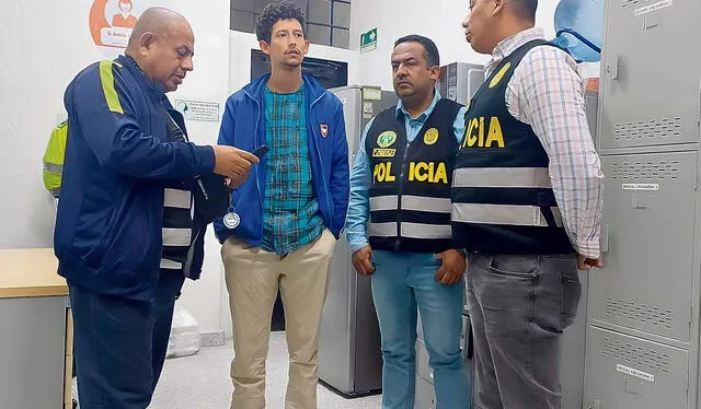  En Bogotá. Un equipo de agentes de la PNP entrevistó ayer a Sergio Tarache, en Colombia. Foto: Difusión    