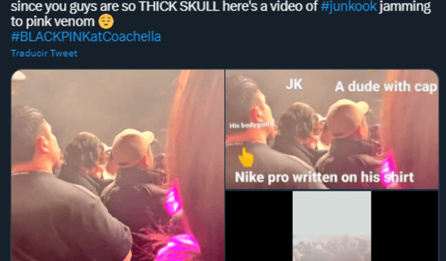  Jungkook vio la presentación de BLACKPINK en Coachella 2023. Foto: captura de Twitter/Ronedu__   