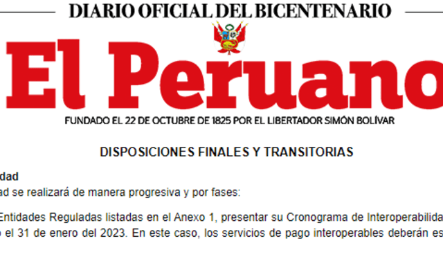 Disposición publicada en el diario oficial El Peruano establece como fecha máxima el 31 de marzo.   