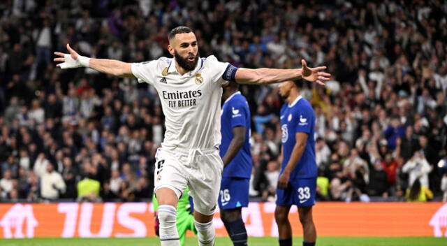  Karim Benzema anotó el primero gol para Real Madrid sobre Chelsea a los 21' del primer tiempo. Foto: difusión   