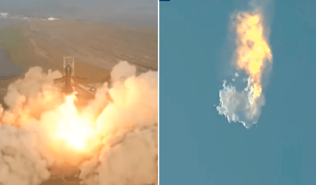  Explosión de Starship. Foto: SpaceX    