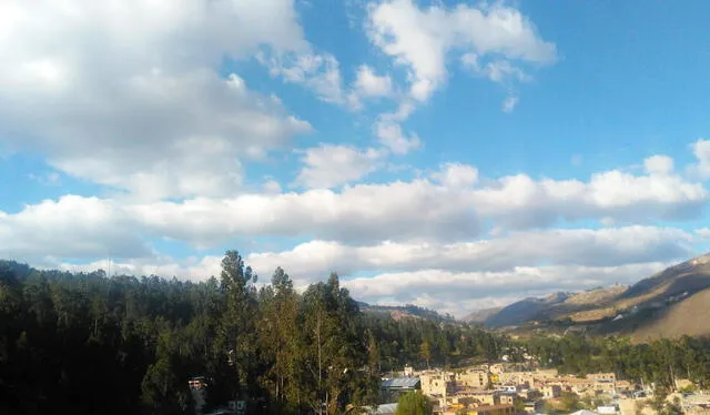  Los tipos de nubes Cumulos y Altocumulus son los que más hay en la sierra. Foto: Diana Alomía   